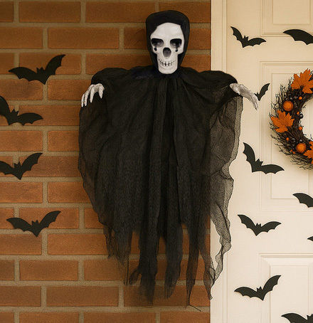 Halloween Skeleton Decoration Zola Hanging 70 X 60 Cm Black