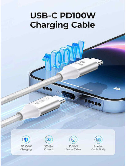 Orico Cdx-100cc-bk-bp Cable Usb C M To Usb C M 1m Black