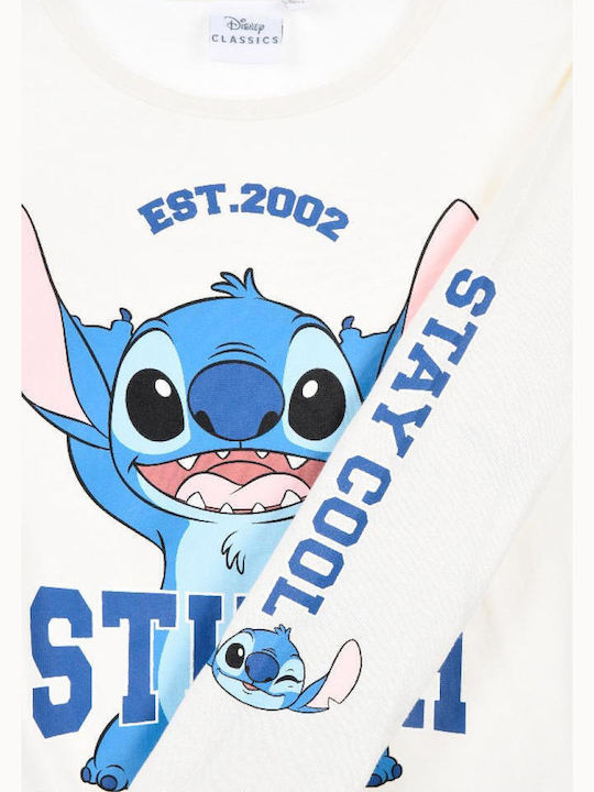 Παιδική Μπλούζα Μακρυμάνικη Εκρού Stitch