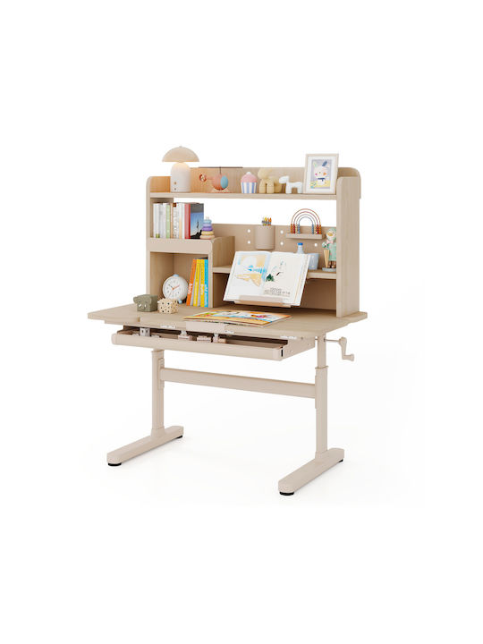 Kinder Schreibtisch aus Melamin Braune 100x60x111-135cm