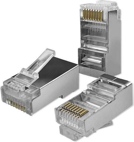 Qoltec Βύσμα RJ-45 10τμχ Ασημί (54555)