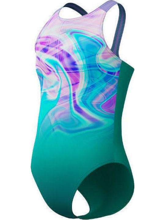 Speedo Printed Kids Swimwear One-Piece Turquoise Gem