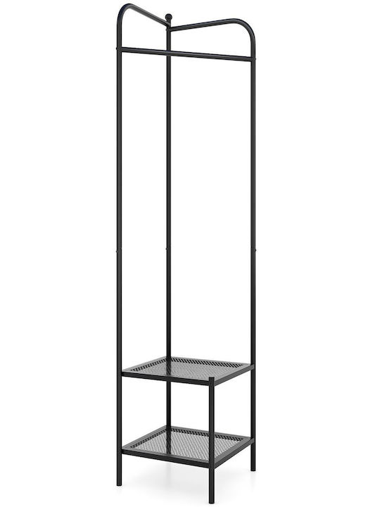 Costway Kleiderständer Schwarz 42.5x42.5x193.5cm