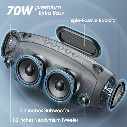 W-King X10 Ηχείο Bluetooth 60W Μαύρο