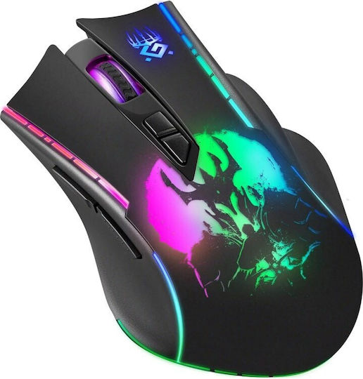 Defender Kronos GM-695 Drahtlos RGB Gaming Gaming Maus Schwarz