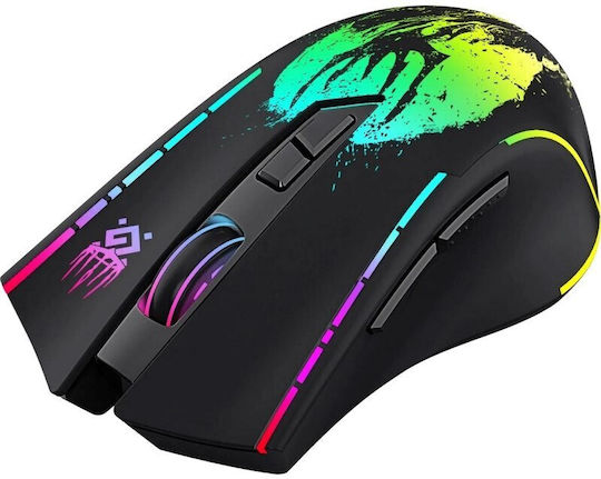 Defender Kronos GM-695 Drahtlos RGB Gaming Gaming Maus Schwarz