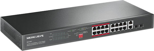 Mercusys MS118CP PoE+ Switch with 16 Ethernet Ports and 2 SFP Ports