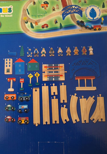 Spielmaus Set with Train made of Wood for 3+ years+ Years