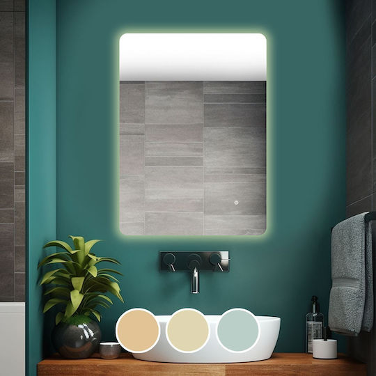 Woodwell Ορθογώνιος Καθρέπτης Μπάνιου Αφής 60x80cm Διάφανος