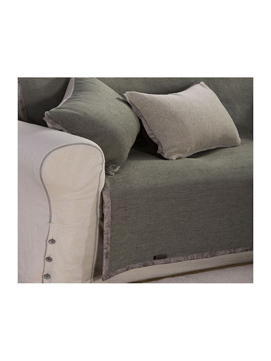 Nef-Nef Homeware New Tanger Three-Seater Sofa Throw 2 Sides 180x300cm Brown Ecru