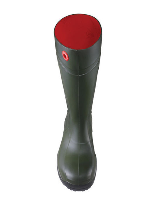 Dunlop Purofort+ O4 Non-Slip Work Wellies Knee Green