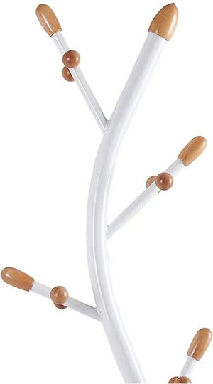 VenCore Metallic Coat Rack White 37x37x171cm