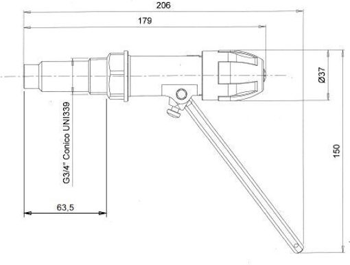 Icma 147 3/4" Rührer Für Holzofen Brenner Verschiedene Rohrverbindungen