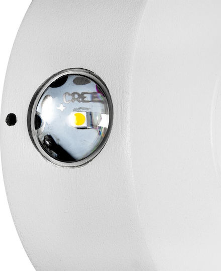 Kelvo Arkos Wall-Mounted Outdoor Spot Light LED IP65 8W with Warm White Light 13x5.5x13εκ.