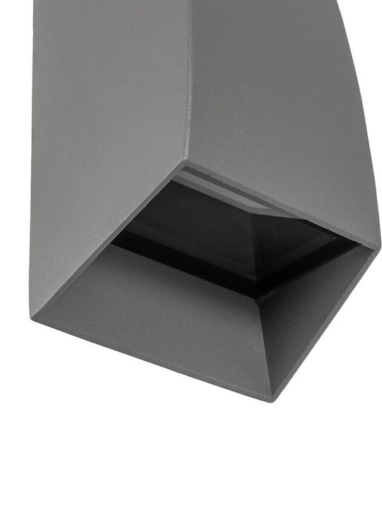 kelvo Flux Wall-Mounted Outdoor Spot Light LED IP65 6W with Warm White Light 5x8.5x17εκ.