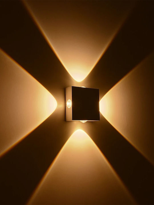 kelvo Kelvo Arkos Wall-Mounted Outdoor Spot Light LED IP65 8W with Warm White Light 14x5.5x14εκ.