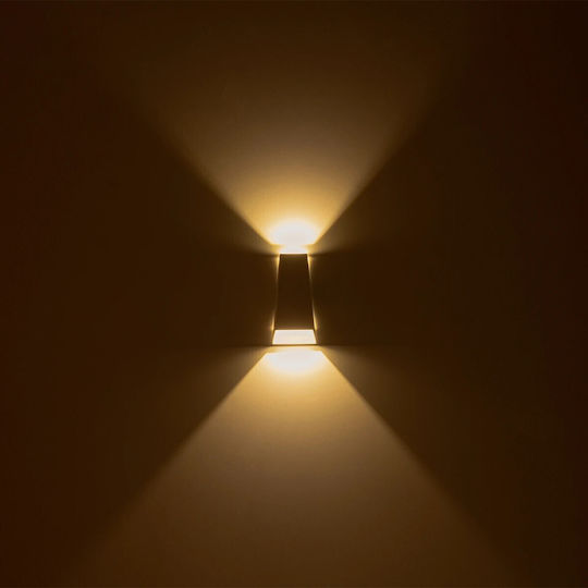 kelvo Kelvo Flux Wall-Mounted Outdoor Spot Light LED IP65 6W with Warm White Light 5x8.5x17εκ.