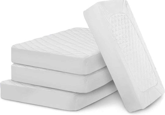 Astron Italy Protective Cover Double with Skirt White 140x200+40cm