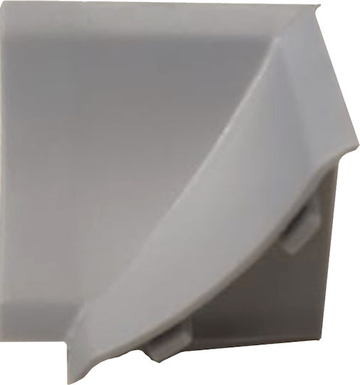 Alphab2b Eckregal Metallisch in Gray Farbe 40x25mm 1Stück GR-CORINT201