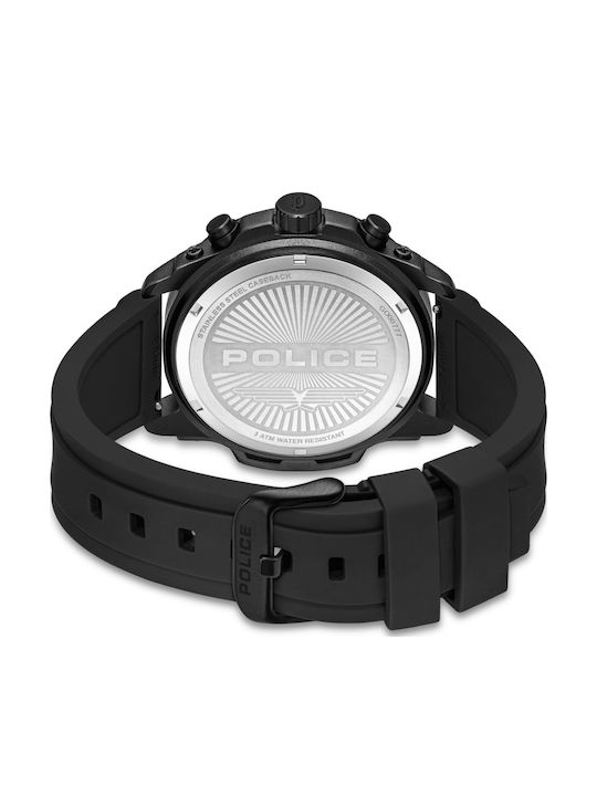 Police Clout Men's Watch 50mm Battery with Rubber Strap