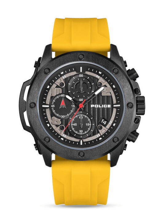 Police Clout Men's Watch 50mm Battery with Rubber Strap