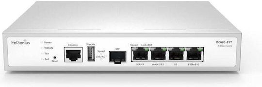 EnGenius FitGateway6 4G 1SFP Gestionat PoE+ Switch cu 4 Porturi Gigabit (1Gbps) Ethernet și 1 Port SFP