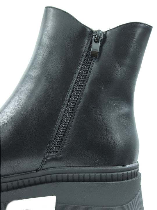 Ghete Chelsea De Piele Dama Negre