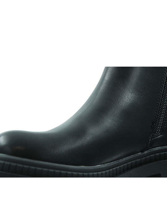 Ghete Chelsea De Piele Dama Negre