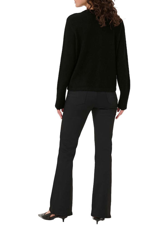 Women's Knitted Cardigan with Buttons Black