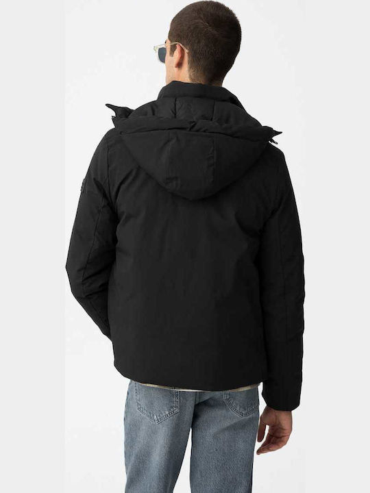 Μπουφάν Puffer Αδιάβροχο Μαύρο
