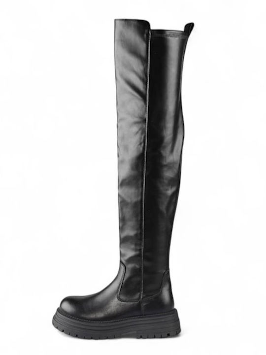 Synthetic Leather Women's Boots Black