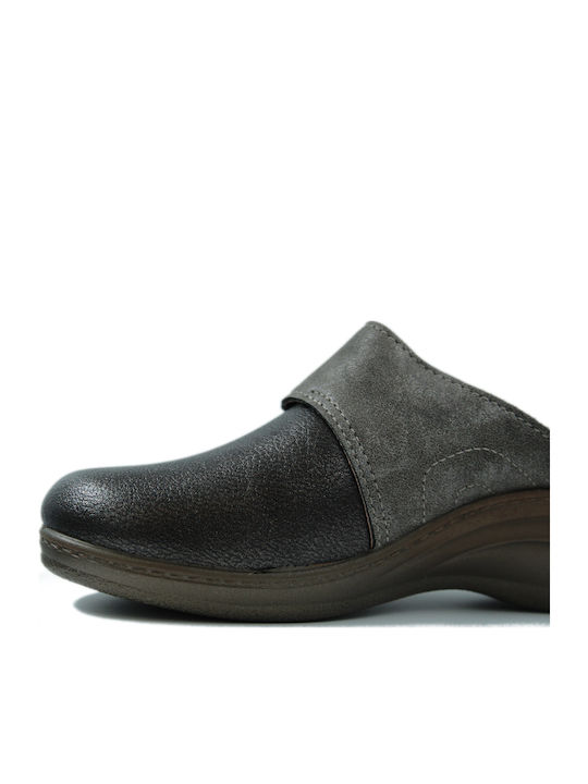 Anatomische Damen Hausschuhe Silber