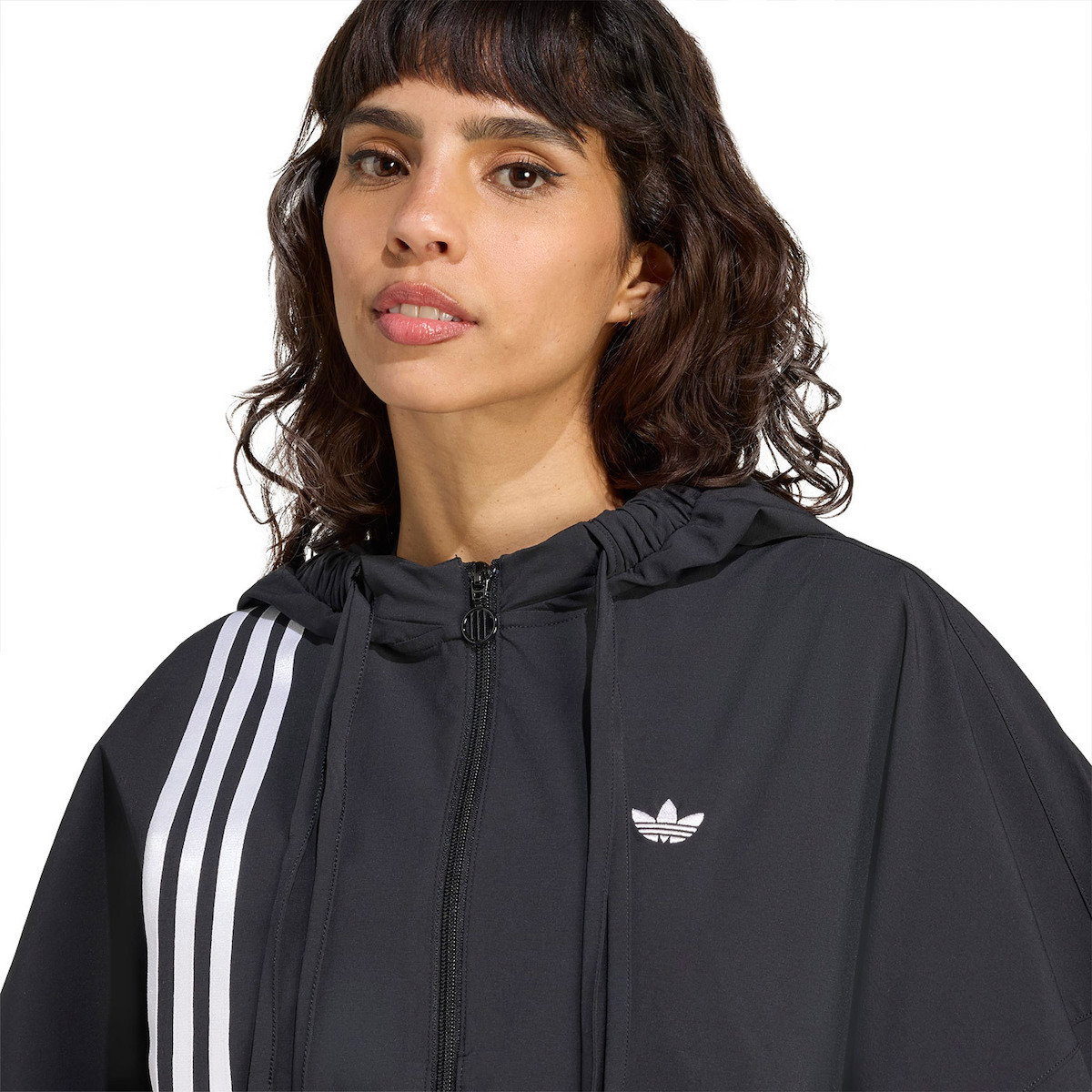 adidas Originals Women's Sweatshirt Jacket Hooded Black JX2698