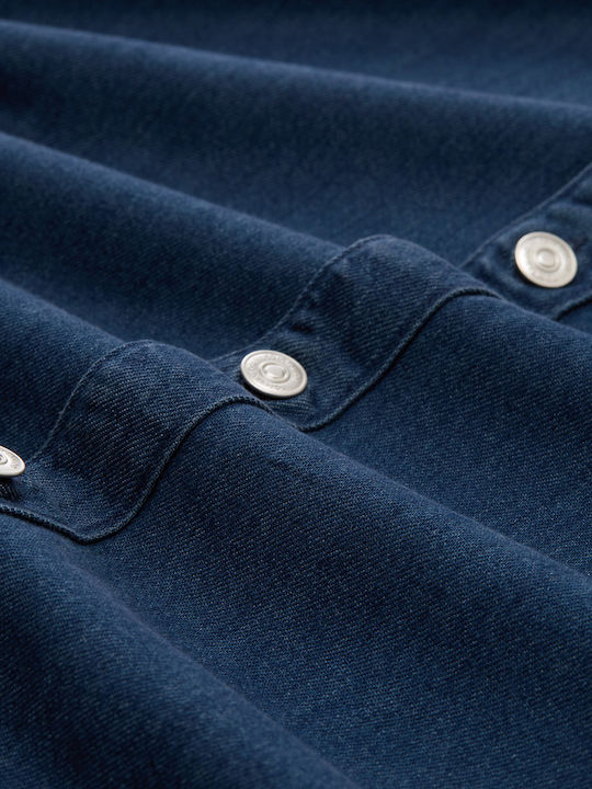 Дълъг ръкав Риза Used Dark Stone Blue Denim