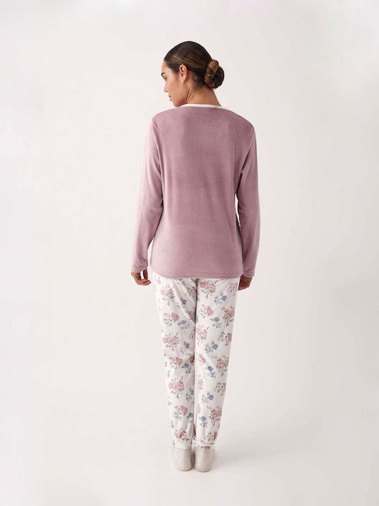 Promise Winter Women's Pyjama Set Rosa Vintage