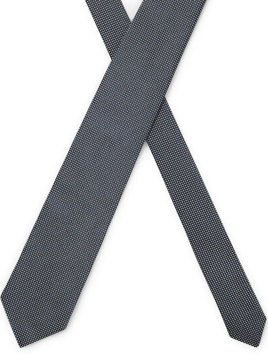Boss Ανδρική Γραβάτα Μεταξωτή με Σχέδια σε Navy Μπλε Χρώμα