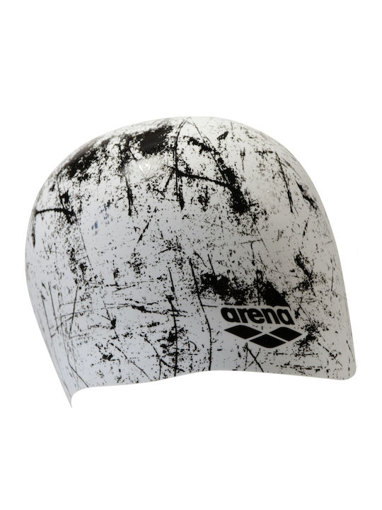 Arena Print 2 Σκουφάκι Κολύμβησης 1e368 122 White-black Λευκό