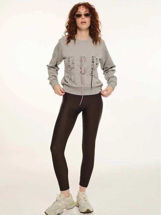 Cropped Women's Sweatshirt Gray