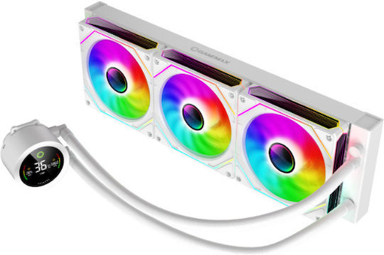 GameMax IceBurg 360 Digital Υδρόψυξη AIO CPU με 3 Ανεμιστήρες 120mm και ARGB Φωτισμό Λευκή