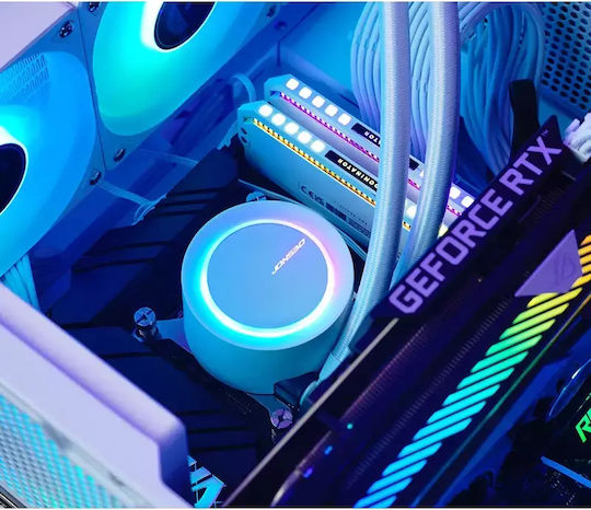 Jonsbo TG-240 Water Cooling System AIO CPU with 2 120mm Fans and ARGB Lighting White