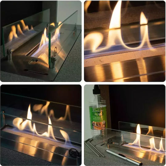 Xaralyn Burner S Schreibtisch Bioethanol Kamine Innenbereich Schwarz 41x14x8cm