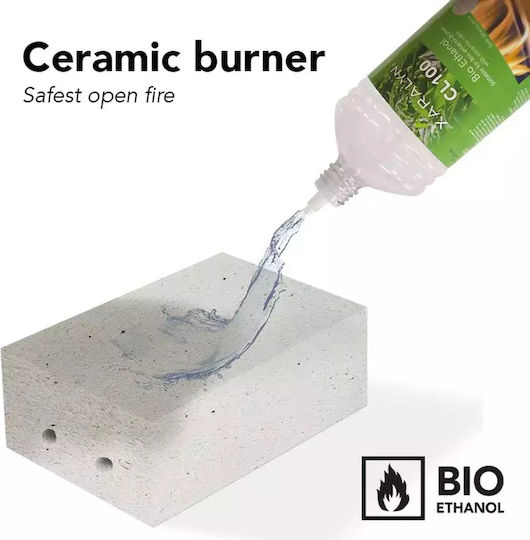 Xaralyn Burner S Schreibtisch Bioethanol Kamine Innenbereich Schwarz 41x14x8cm