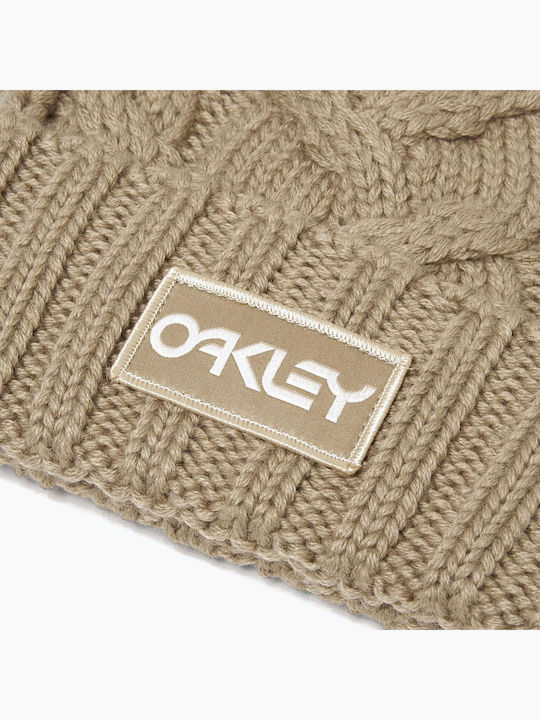 Harper Pom Beanie Unisex Beanie Gestrickt in Beige Farbe