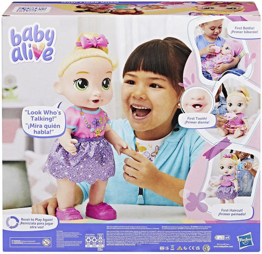 Hasbro Baby Alive Σετ με Μωρό Κούκλα Baby Grows Up Lala για 3+ Ετών 14 εκ.