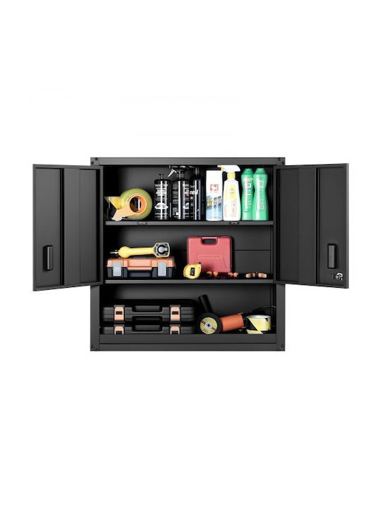 Double-Leaf Metallic Cabinet with Locking Capability 76.2x30.5x76.2 cm