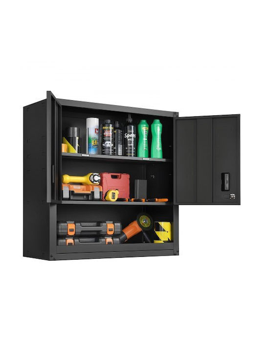 Double-Leaf Metallic Cabinet with Locking Capability 76.2x30.5x76.2 cm