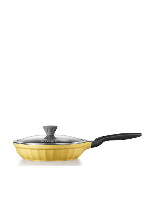 Buydeem Pan With Lid made of Cast Aluminum with Non-Stick Coating 25cm
