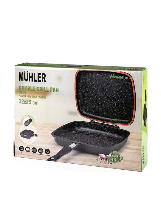 Muhler Hanna Double Pan made of Cast Aluminum with Stone Coating 32cm