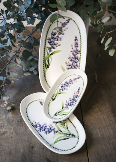 Hermia Platou de Servire Oval Ceramică Multicoloră 26x14buc 2buc