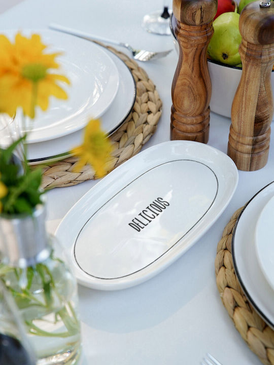 Hermia Serving Platter Oval White 26x15cm